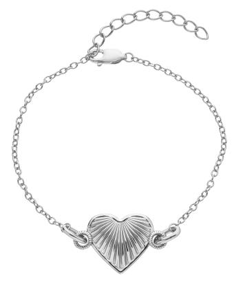Hot Diamonds Stříbrný srdíčkový náramek s pravým diamantem Essence DL696