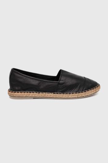 Kožené espadrilky Answear Lab černá barva