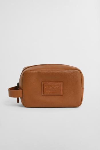 KOSMETICKÁ TAŠKA GANT LEATHER WASHBAG COGNAC