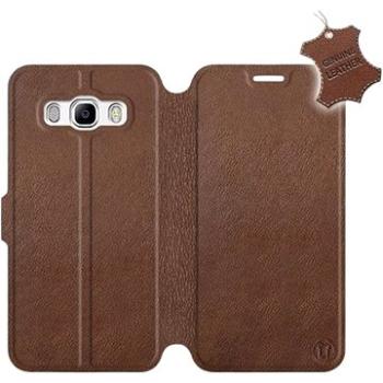 Flip pouzdro na mobil Samsung Galaxy J5 2016 - Hnědé - kožené -  Brown Leather (5903226498147)