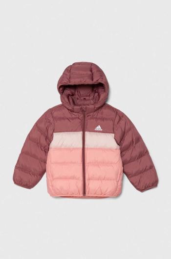 Dětská bunda adidas LK SDKT růžová barva, IW0554