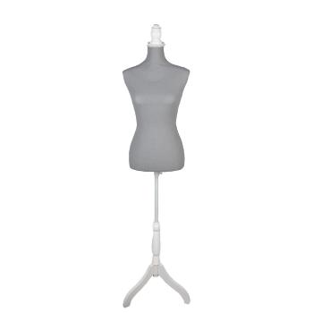 Šedo-bílá dekorace figurína Mannequin - 37*22*168 cm 50769