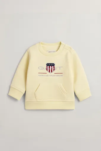 MIKINA GANT ARCHIVE SHIELD C-NECK VANILLA YELLOW