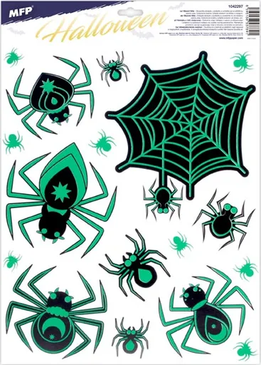 Okenní fólie halloween svítící 30x42cm 3003