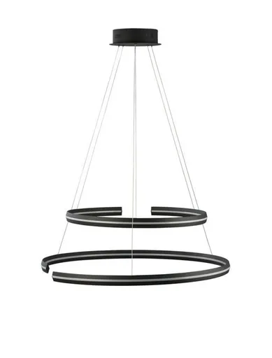 NOVA LUCE závěsné svítidlo TORRENTE černý hliník a akryl nastavitelné LED 93W 230V 3000K IP20 stmívatelné 9392012