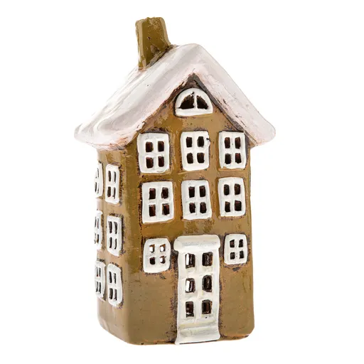 Keramický svícen na svíčku Domek, 20 cm, 20 CM