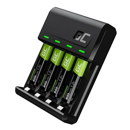 Green Cell GC VitalCharger set a 4x dobíjecí baterie AAA HR03 800mAh