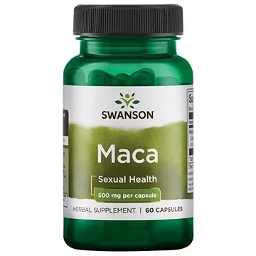 Swanson Maca Extrakt (řeřicha peruánská), 500 mg, 60 rostlinných kapslí (87614080116)