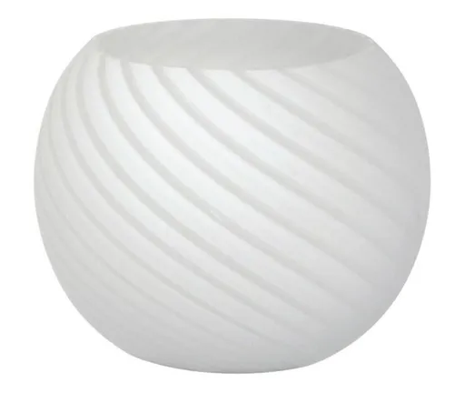 Bílé pruhované skleněné stínidlo E14 pro lampu Turno