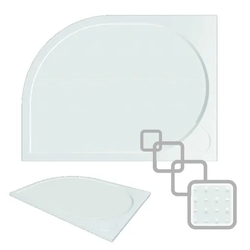 OLSEN SPA Asymetrická čtvrtkruhová sprchová vanička LAKA Rozměr A 120, Rozměr B 80, Způsob provedení Pravá VANKCCTVRT1280P