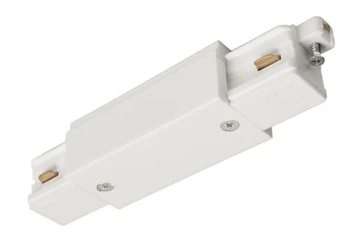 Light Impressions Deko-Light 1-fázový kolejnicový systém, D One podélná spojka s napájením levé-pravé, 220-240V bílá RAL 9016 121 mm 720012