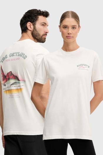 Bavlnené tričko Picture D&S Catlins béžová farba, s potlačou, MTS1263