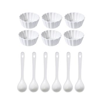 Set de boluri din porțelan Round, 12  bucăți