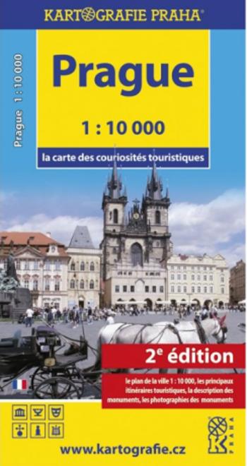 Prague - la carte des couriosités touristiques /1:10 tis.