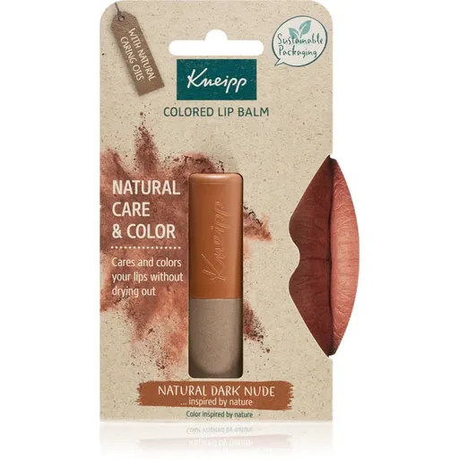 Kneipp Natural Care & Color barevný balzám na rty odstín Natural Dark Nude 3.5 g