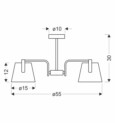 Stropní svítidlo Milbury, stropní svítidlo 3x40W E14, černé kovové stínidlo, látkové žluté, moderní svítidlo, obývací pokoj, ložnice, předsíň