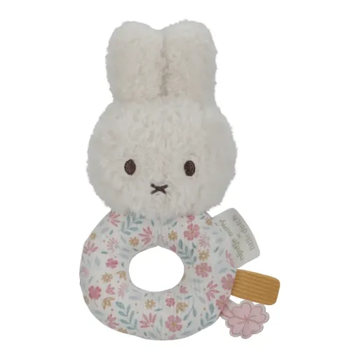 Little Dutch Miffy Fluffy Lucky Blossom Rattle Toy chrastítko 0 m+ Pink 1 ks