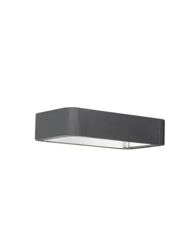 NOVA LUCE venkovní nástěnné svítidlo NED tmavě šedý hliník skleněný difuzor LED 2x6W 3000K 220-240V 2x38st. IP54 světlo po dvou stranách 9104021