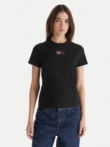 Tommy Jeans dámské černé tričko DW0DW21965BDS XL