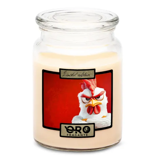 Svíčka Naštvaná slepice (Vůně svíčky: Vanilka)