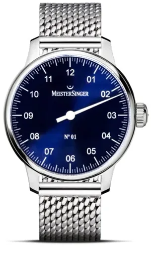 MeisterSinger N°01 AM3308 - Kovový mesh náramek
