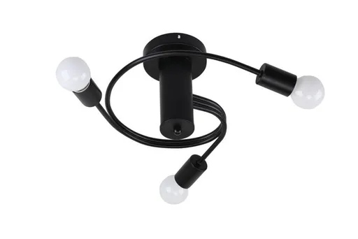 Stropní lampa černá 3xE27 Filetta