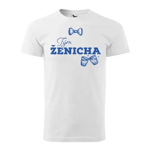 Bontis Tričko Tým ženicha MOTÝLEK - Bílá | L
