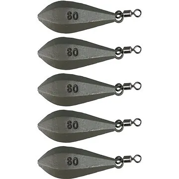 Suretti Olovo torpedo s očkem a obratlíkem 60g Barvené 5ks (4891223214413)