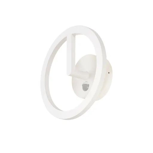 BIG WHITE (SLV) Q-RING nástěnné svítidlo, senzor, 3000 K, IP54, bílá 1007917