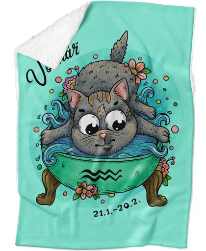 Deka Kočičí znamení – vodnář (Podšití beránkem: ANO)