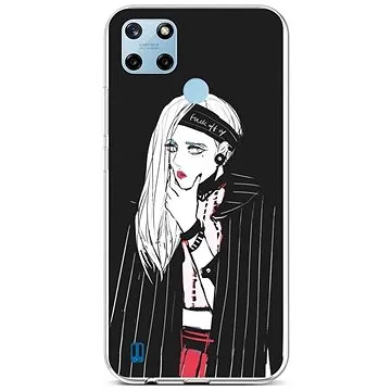 TopQ Kryt Realme C25Y silikon Dark Girl 70627 (Sun-70627)