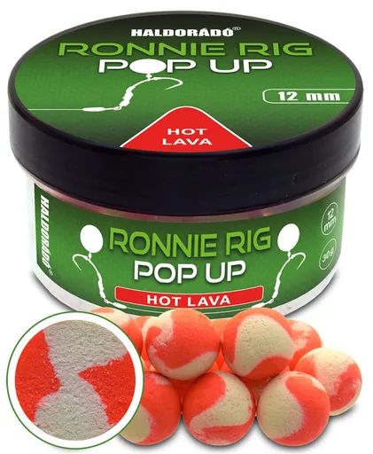 Haldorádó plovoucí boilie pop-up ronnie rig 30 g 12 mm - hot lava