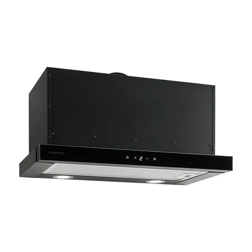 Klarstein Vinea, digestoř, 60 cm, vestavná, 610 m³/h, plochá konstrukce, černá