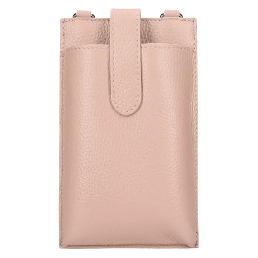 Dámská kožená kabelka na mobil a doklady Italia Dita - růžová
