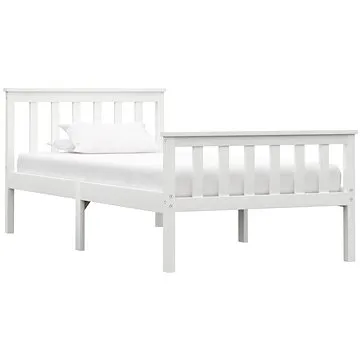 Shumee bílý masivní borové dřevo 90×200 cm , 283214 (283214)