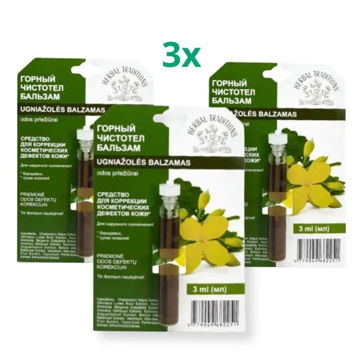 Zvýhodněný set: 3x Horský vlaštovičník "čistotel" - elixír na bradavice - 3 ml - Herbal Traditions