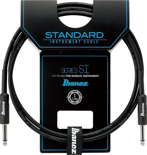 Ibanez Instrument Cable 1,52m Black 2 Straight Plugs
