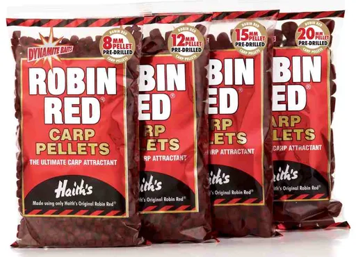 Dynamite baits pelety robin red carp pellets pre-drilled 900 g - 15 mm