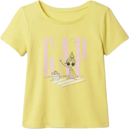 GAP BABY Dětské tričko, žlutá, velikost 4Y