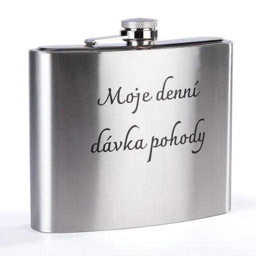 Kovová placatka Moje denní dávka pohody 1000 ml