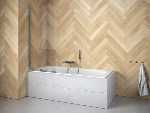 BESCO Vanová zástěna PRIME 1 Barva rámu Chrom/Leštěný hliník (ALU), Rozměr A 70 , Směr zavírání Univerzální Levé / Pravé, Výplň Čiré bezpečnostní sklo 5 mm BCPRIM70CC