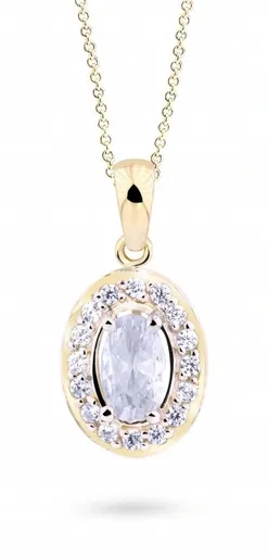Cutie Jewellery Elegantní přívěsek ze žlutého zlata se zirkony Z8056-40-10-X-1