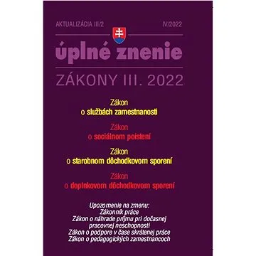 Aktualizácia III/3 2022 – Sociálne poistenie a dôchodkové sporenie (9771335612879)