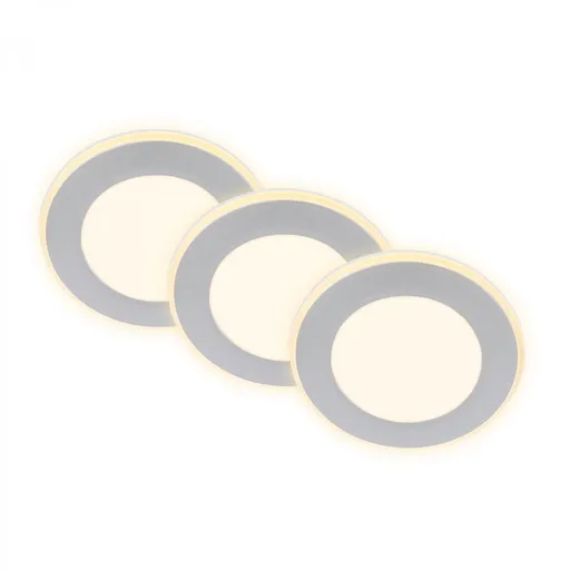 BRILONER Gima 3ks sada LED vestavné bodové svítidlo, 3 krokové ovládání, matný chrom 7988034