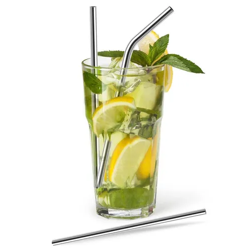 Brčko nerez nápojové 4 ks 18 cm+kartáček - ORION