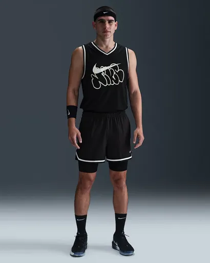 Nike DNA Mens Dri-FIT 4 2-in-1 Basketball Shorts L