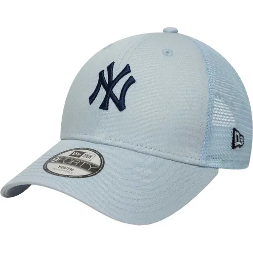 New Era NEW YORK YANKEES YOUTH MLB HOMEFIELD 9FORTY TRUCKER Dětská kšiltovka, světle modrá, velikost
