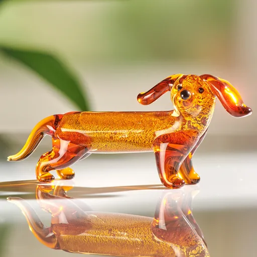 Skleněná miniatura  Jezevčík