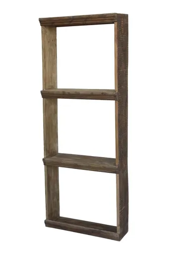 Hnědý antik nástěnný dřevěný regál Grimaud Unit - 62*20*162 cm 41079600