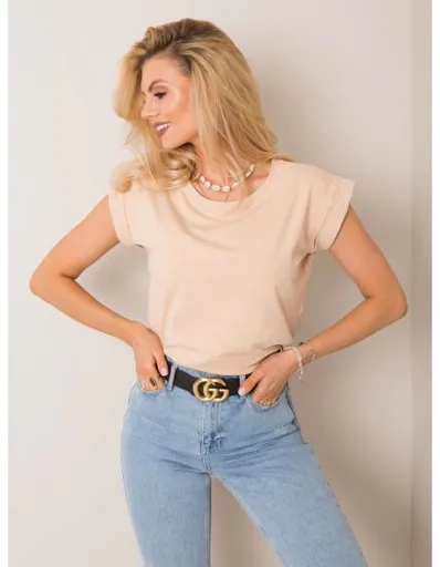 Dámské tričko REVOLUTION tmavě béžové